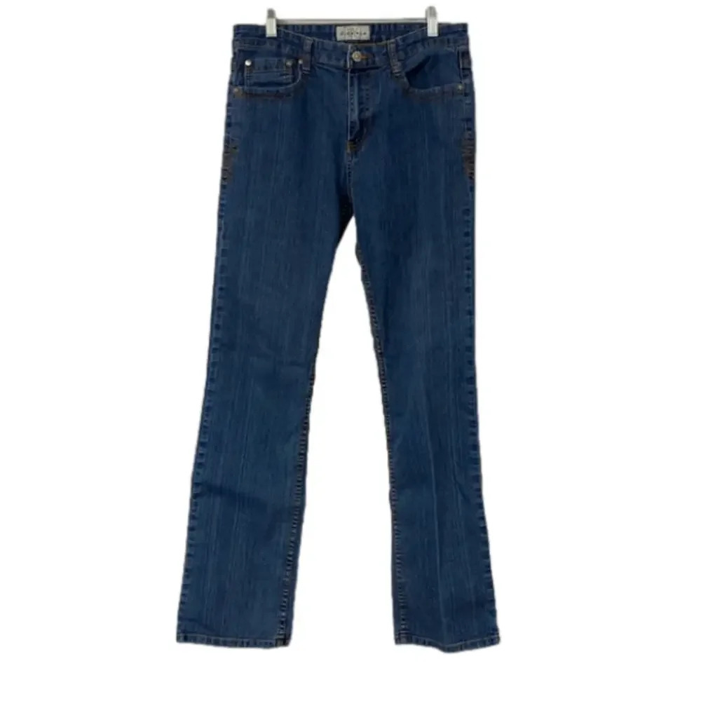 AIREYSA Women's Blue Denim Jeans Size 10 Bootcut Stretch Cotton Blend